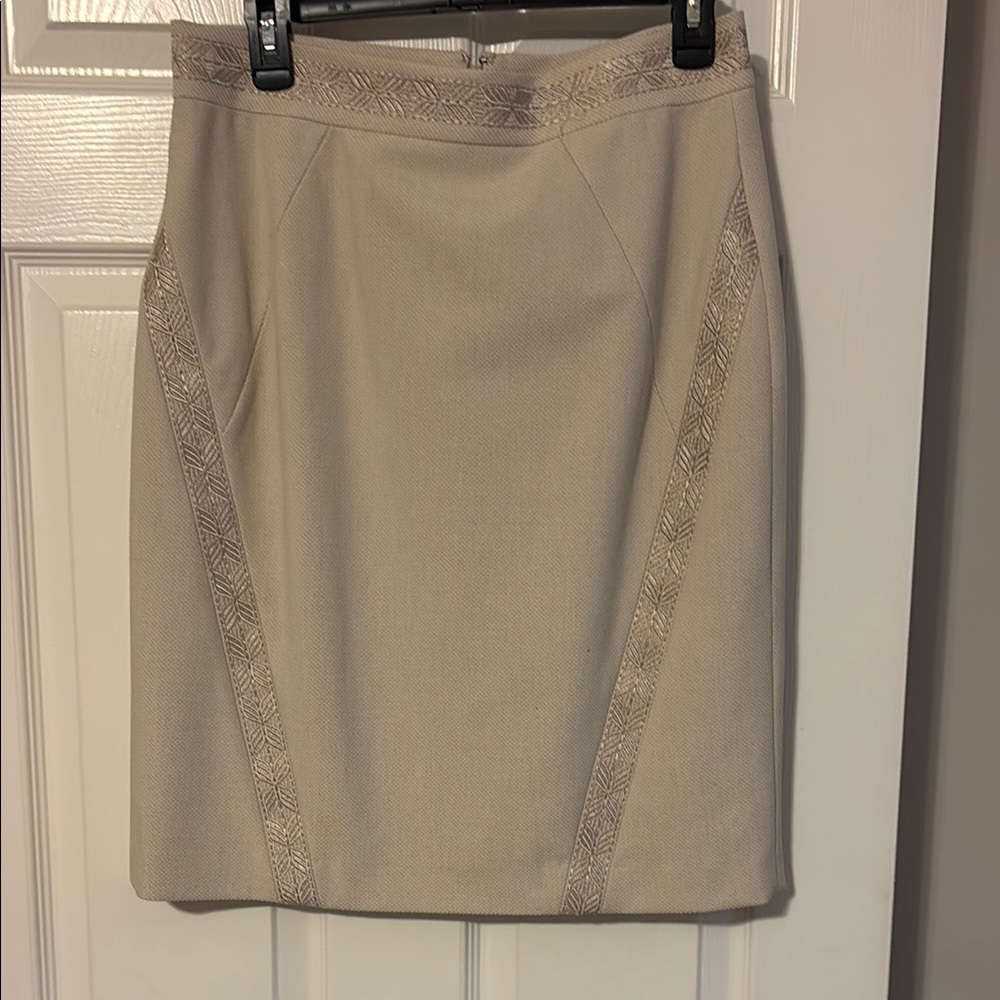Elegant Cream Skirt Suit